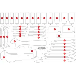 KS Tools Leere Schaumstoffeinlage zu 811.1055