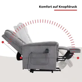 Duo Collection TV-Sessel Webstoff 78 x 113 x 93 cm grau