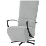 Vito Drehsessel Ticona Flachgewebe 70 x 133 x 80 cm Grau mit Relax-Funktion