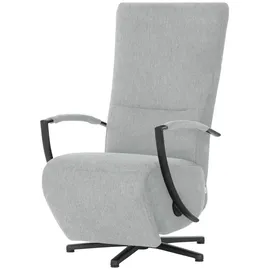 Vito Drehsessel Ticona Flachgewebe 70 x 133 x 80 cm Grau mit Relax-Funktion