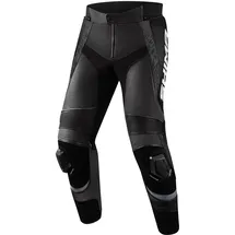 SHIMA STR 2.0 Motorradhose - Leder, Sporthose mit Hüft- und Knieprotektoren, Knieschleifer, perforiertes Leder, für 2-teilige Kombi (Schwarz, 54)
