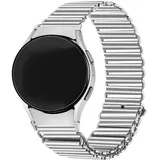 Strap-it Samsung Galaxy Watch 7 Armband Stahl für Samsung Galaxy Watch 7  - 44mm - Silber - Clip Verschluss