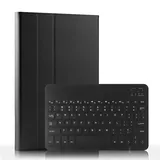 Claelech Galaxy Tab A 10.1 Tastatur Hülle (QWERTY), Slim Flip Leder Stand Cover mit magnetischer, abnehmbarer Bluetooth-Tastatur für Samsung Galaxy Tab A 10.1 2016 SM-T580 T585 (schwarz)