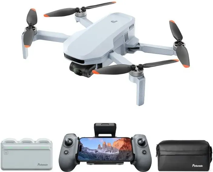ATOM 2 All-in-One Fly More Set – 4K-Drohne unter 250g, ausgestattet mit 3-Achsen-Gimbal, intelligentem KI-System, bis zu 96 Min. Gesamtflytime
