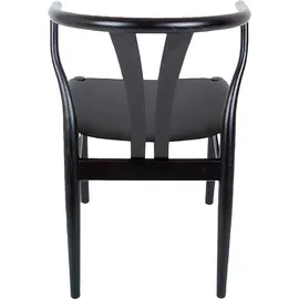 Hammel Furniture Holzstuhl Findahl by Hammel Mette Leder schwarz 2er Set