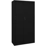 vidaXL Büroschrank mit Schiebetür 90 x 40 x 180 cm Schwarz