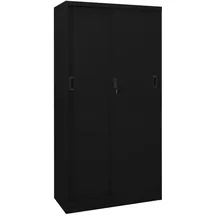 vidaXL Büroschrank mit Schiebetür 90 x 40 x 180 cm Schwarz