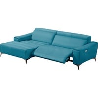 Egoitaliano Ecksofa Suzette, Designsofa mit hohem Sitzkomfort, mit Recamiere, inkl. 1 elektronischen Relaxfunktion, L-Form grün