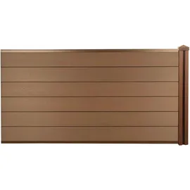 Mendler Windschutz 1,88 m braun Holz