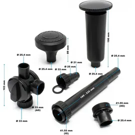 Wiltec SunSun CUF-5800 Springbrunnenpumpe 5200 l/h / 55 W / 4,8 m Förderhöhe mit eingebautem 11 W UVC-Teichklärer, energiesparende Teichpumpe, Pumpe mit Fontäne, Wasserpumpe