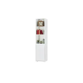 Die Möbelfundgrube Regal Tarent 45 x 191 cm Eiche Holznachbildung weiß
