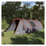 vidaXL Tunnelzelt 4-Personen Grau/Orange