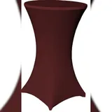 EXKLUSIV HEIMTEXTIL Stehtischhusse Stretch für Bistrotisch mit 4 Fußlaschen elastisch Ø 70-75x110-120 cm Bordeaux