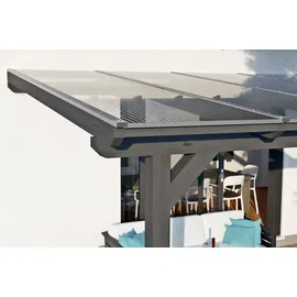SKANHOLZ Terrassenüberdachung Bormio 541 x 250 cm schiefergrau