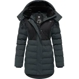 Ragwear Winterjacke "Ashanta Block", Damen, Gr. XXL (44), grau (dunkelgrau), Außenmaterial: 100% Polyester. Innenfutter: 100% Polyester. Wattierung: 100% Polyester, tailliert ca.