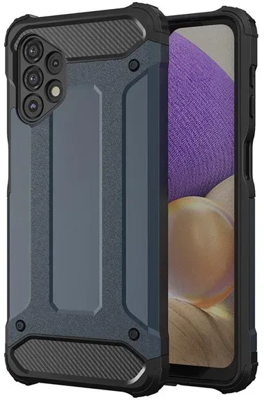 Hybrid Armor Case Tough Rugged Cover for Samsung Galaxy A73 Blue
