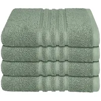 SCHIESSER Milano Handtuchset 50 x 100 cm grün 4 St.