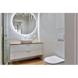 Tulup LED-Lichtspiegel Ø100 cm Badspiegel Dekospiegel Runder Spiegel mit LED-Hintergrundbeleuchtung Kaltweiß 6500K
