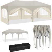 Woltu Pavillon, Faltpavillon 3x6 m, mit 6 Seitenwänden, Partyzelt