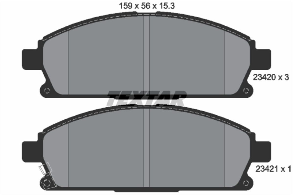 Bremsbelagsatz TEXTAR 2342006, Vorne