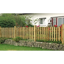 Friesenzaun Doppeltor Hochbogen 300 x 100 – Gartenzaun-Doppeltor aus Kieferholz – Gartentor in Wellenstil – Zauntor für naturnahe Außenbereiche