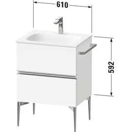 Duravit Waschtischunterschrank 2 Auszüge 61,0 x 47,7 x 59,2 cm Nussbaum matt