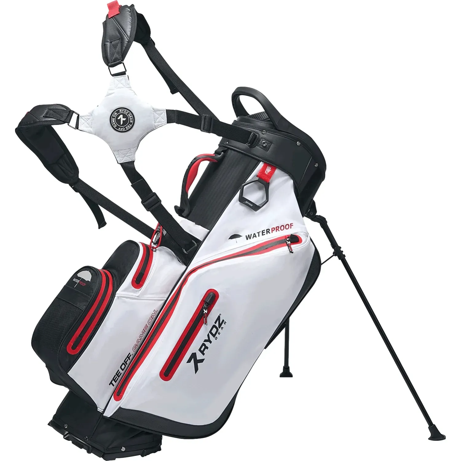 RYDZ GEAR Standbag Clip, weiss/rot