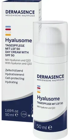Dermasence Hyalusome Tagespflege SPF50 Pumpflasche 50ml