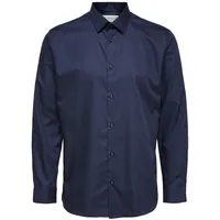 Selected Ethan Classic Slim Langarmhemd - Peacoat - S