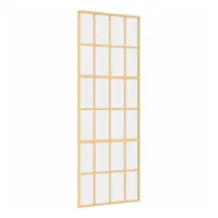 vidaXL Schiebetür Golden 76x205 cm ESG-Klarglas und Aluminium