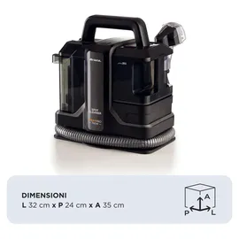 Ariete 2482/00 Teppichreinigungsmaschine Handgeführt Tief/dazwischen Schwarz