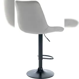 CLP 2er Set Barhocker Toni Samt I Höhenverstellbarer Barstuhl Mit Metallgestell I Thekenhocker Mit Integrierter Fußstütze