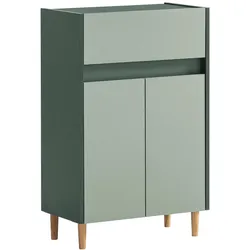 Tchibo - Kommode »Lovis« - 57x33x90,5cm - braun - Holz / Metall / Eschen-Massivholz