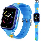 Smartwatch Kinder mit GPS und Telefon 4G Smartwatch mit mehreren Funktionen Tracker Kinderuhr kann als Geschenk für Kinder geeignet verwendet werden - Blau