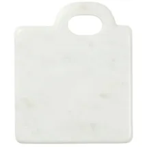 Broste Copenhagen Olina Schneidebrett 14 x 17 cm, Marmor, weiß