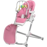 Engel & Storch Baby Hochstuhl HUGO Kinderhochstuhl Babystuhl mitwachsender Hochstuhl Verstellbar und Klappbar, Abnehmbares Tablett und inklusive Spielebogen - in der Farbe Pink