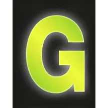 CONACORD Klebebuchstabe G Reflektierend 8 cm Gelb