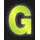 CONACORD Klebebuchstabe G Reflektierend 8 cm Gelb