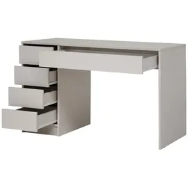 beautysofa | Schminktisch MALTA Kaschmir 120 cm mit 5 Schubladen, flexibel rechts/links montierbar – Moderner Bürotisch, funktionaler Arbeitstisch - Beige