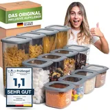 viwares Vorratsdosen mit Deckel Luftdicht, 12er Vorratsbehälter Set BPA-Frei, Vorratsdose zur Müsli Mehl Aufbewahrung Küche, Praktische Organizer Küche, Frischhaltedosen für Lebensmittelaufbewahrung