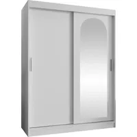 Mirjan24 Kleiderschrank Selfie 150, Schwebetürenschrank mit zwei Kleiderstangen, Garderobe