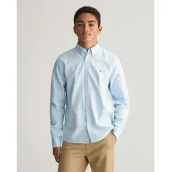 Gant Unisex für Kinder. 930470 Oxford Shield Teens Shirt blau (15años= 170cm), Lässig, Baumwolle, Klassisch, Langarm, Kinderbekleidung