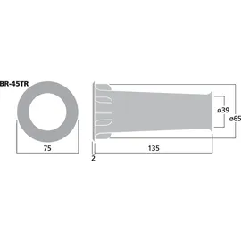 Monacor BR-45TR Bassreflexrohr