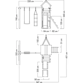 Wickey Spielturm SeaFlyer Pastellgrün