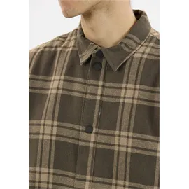 Whistler Fleeceshirt "Hobbis", Herren, Gr. L, braun, 60% Baumwolle, 40% Polyester, gestreift, unifarben, normal, ohne Ausschnitt, Shirts, mit zwei praktische Seitentaschen