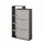 Vicco Orlando 80 x 128,3 x 24,2 cm grau mit 3 Fächern / anthrazit greige
