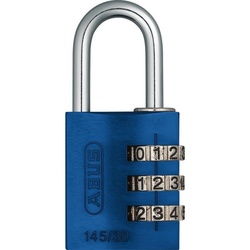 ABUS Zahlenbügelschloss 1 Zahlenschloss 145/30 Lock-Tag Bügelschloss - blau blau