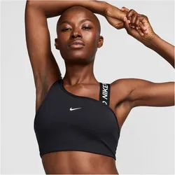 NIKE Pro Swoosh Asymmetrical gepolsterter Sport-BH Damen 010 - black/black/white/white L