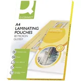 Q-Connect Heißlaminier-Folientasche, A4, 80 mym, 216 x 303mm, 100 Stück