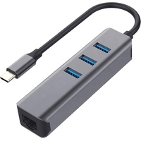 Exsys EX-1133-N-2 USB C), Dockingstation - USB Hub, Silber